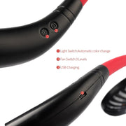 Mini Tragbarer Halsventilator – USB Wiederaufladbar mit Doppelventilatoren & Aromafunktion
