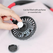 Mini Tragbarer Halsventilator – USB Wiederaufladbar mit Doppelventilatoren & Aromafunktion