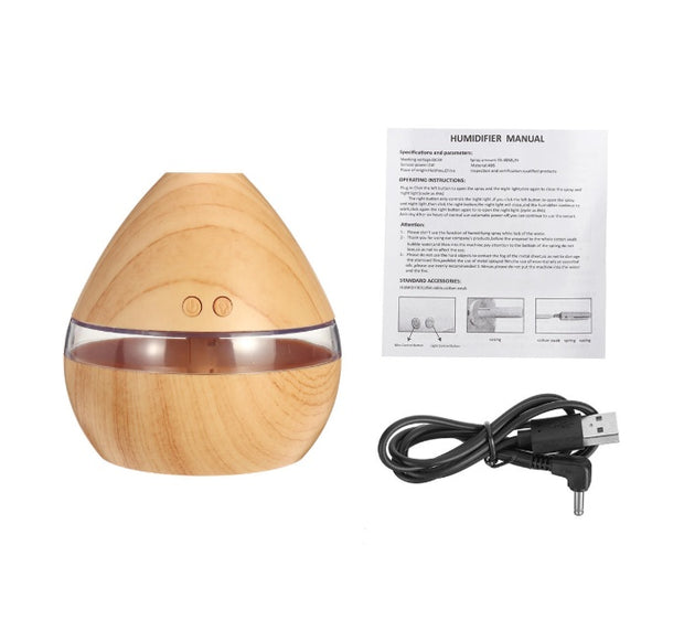USB-LED-Aroma-Ultraschall-Luftbefeuchter 300 ml – Sommer-Aromatherapie, Diffusor für ätherische Öle, Luftreiniger, Geschenkidee
