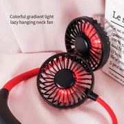 Mini Tragbarer Halsventilator – USB Wiederaufladbar mit Doppelventilatoren & Aromafunktion