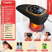 Elektrisches Schröpfgerät – EMS-Mikrostrom, Vakuum, Warmkompresse, Saug- und Gua-Sha-Funktion mit Negativdruck