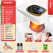 Elektrisches Schröpfgerät – EMS-Mikrostrom, Vakuum, Warmkompresse, Saug- und Gua-Sha-Funktion mit Negativdruck