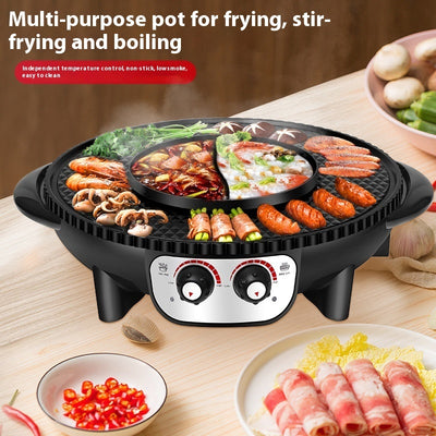 Hotpot- und Grillgerät – Haushalts-Multifunktions-Grillplatte