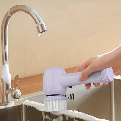 5-in-1 Multifunktionaler Elektrischer Bürstenreiniger – Bad, Spüle, Küche, Fenster – Elektrische Rotationsbürste